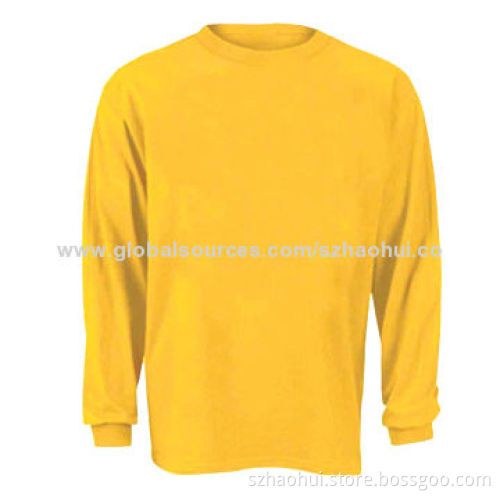 Cheap plain round neck t-shirt for underwear, long sleeve style, customized designs are welcome